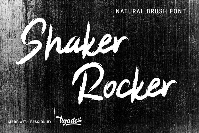 Shaker Rocker Font poster
