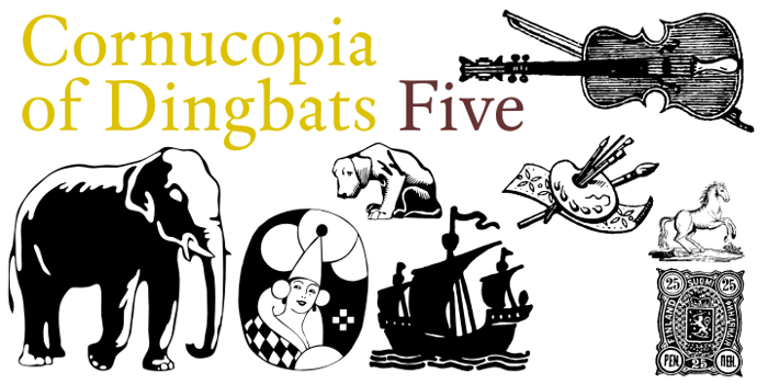 Cornucopia of Dingbates Five Font poster