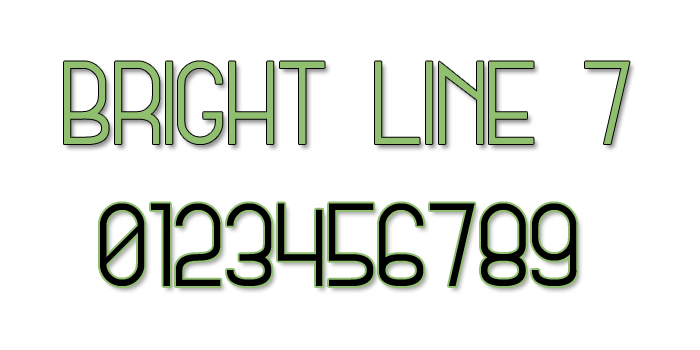 Bright Line 7 Font poster