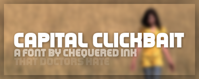 Capital Clickbait Font poster