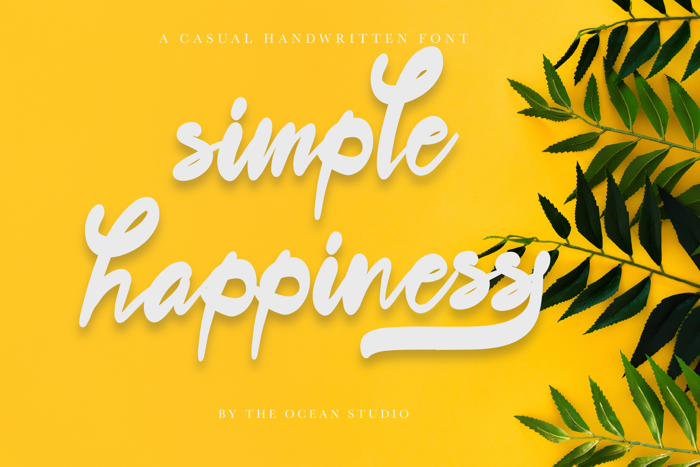 The Simple Happiness Script Font poster