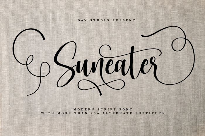 Suneater Font poster