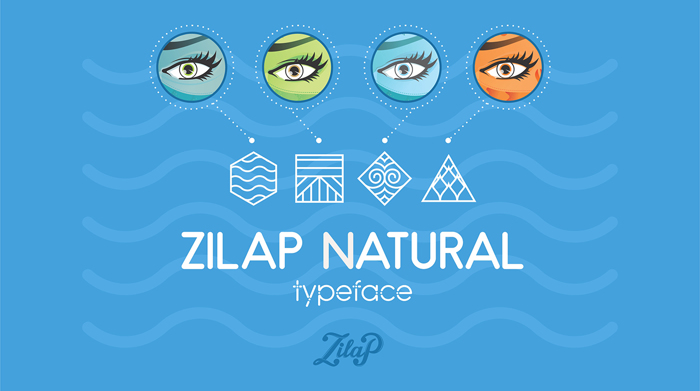 Zilap Natural Font poster