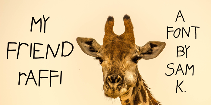 My Friend Raffi Font poster