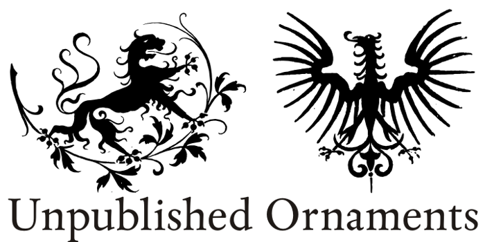 Unpublished Ornaments Font poster