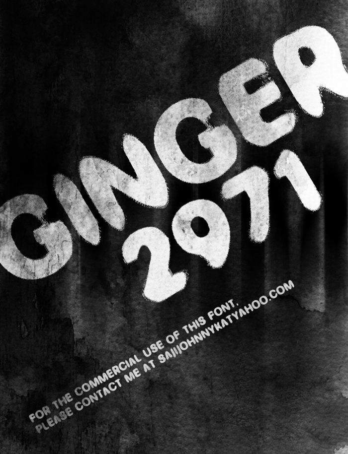 GINGER 2971 Font poster