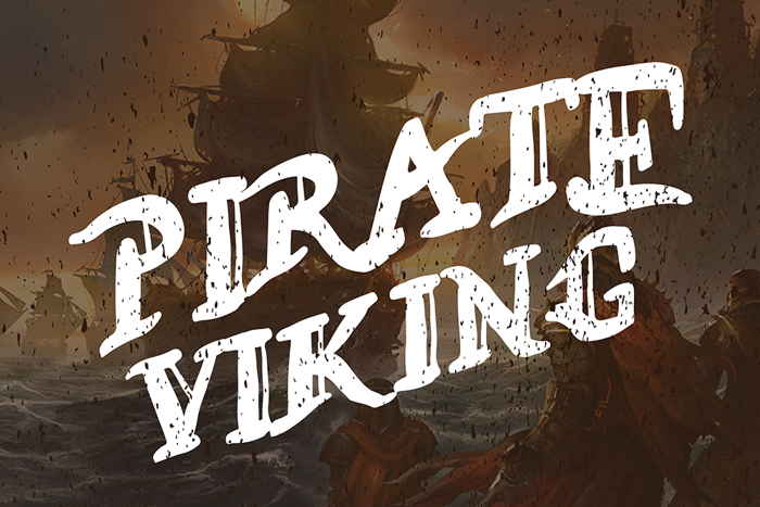 PIRATE VIKING Font poster