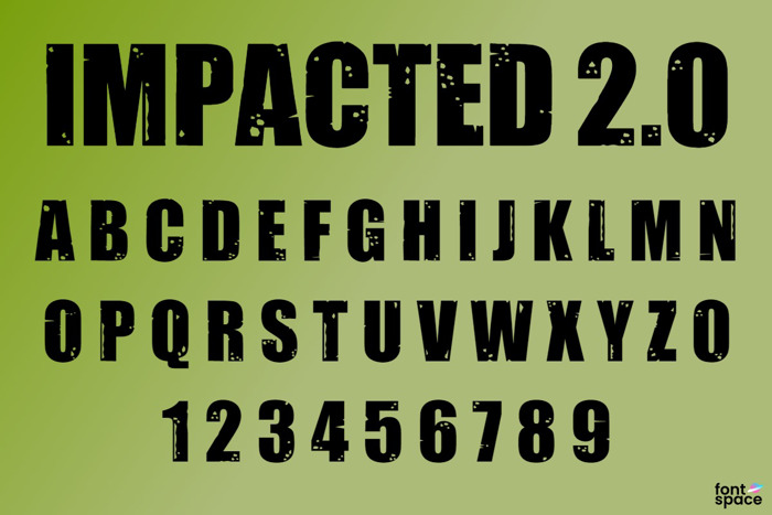 Impacted Font poster