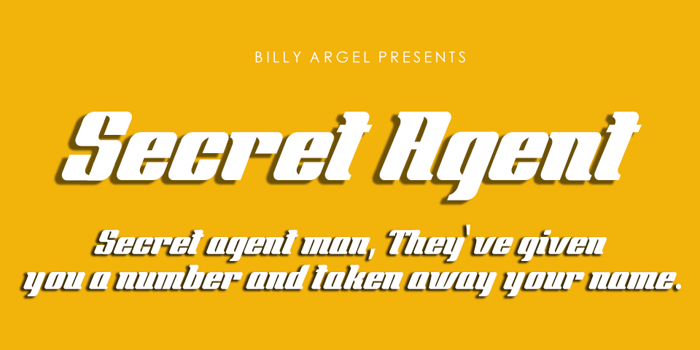 Secret Agent Font Billy Argel Fontspace