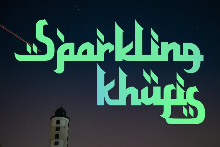Sparkling Khufis Font poster