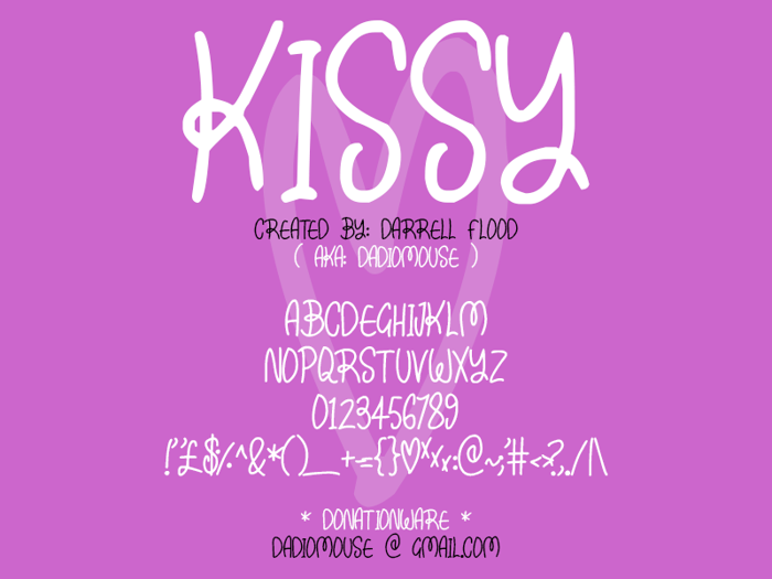 Kissy Font poster