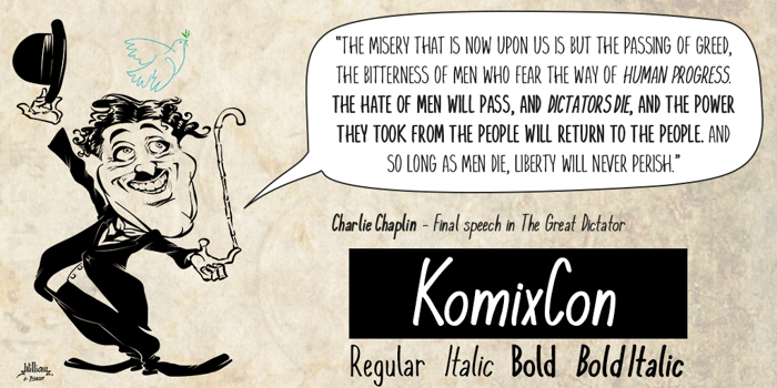 KomixCon Font poster