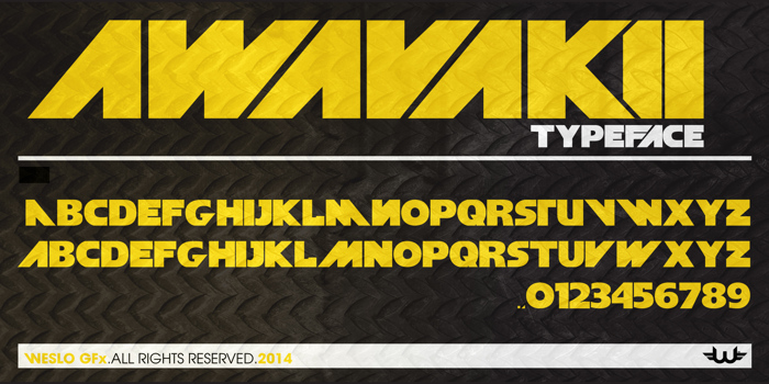 aWavakii Font poster