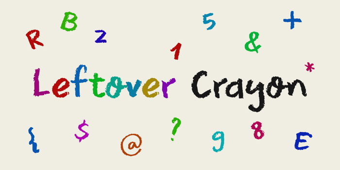 DK Leftover Crayon Font poster