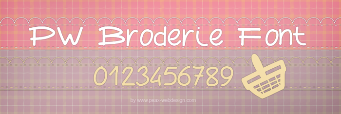 PWBroderie Font poster