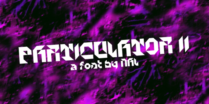 Particulator II Font poster