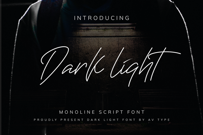 Darklight Font poster