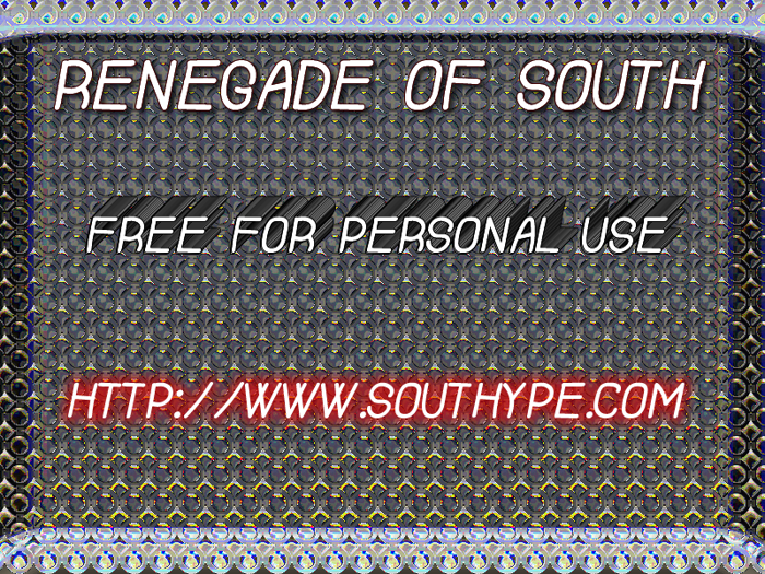 Renegade Of South Font poster