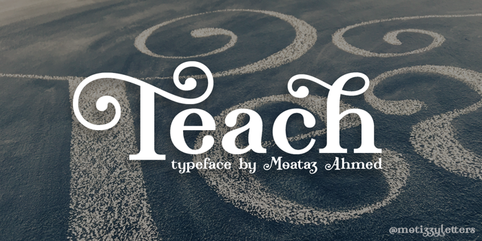 Teach Demo Font poster
