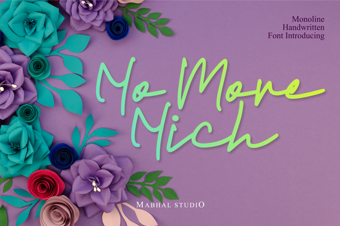 No More Nich Font poster