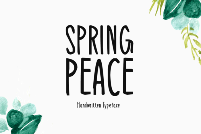 Spring Peace Font poster