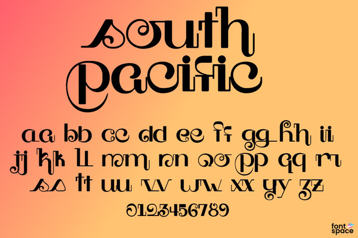 South Pacific Font poster