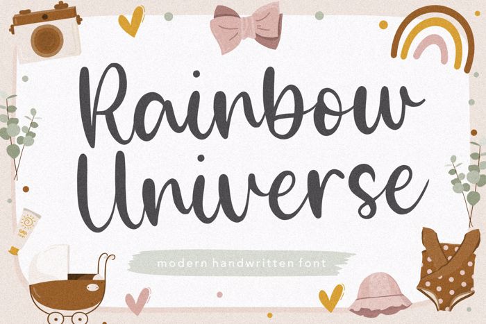 Rainbow Universe Font poster
