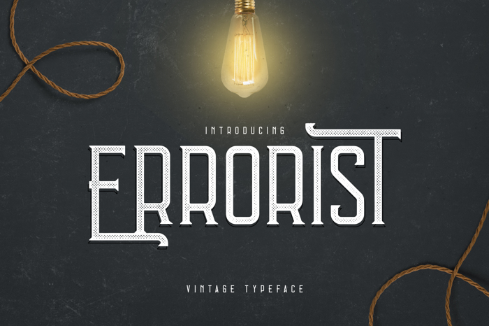 Errorist Font poster
