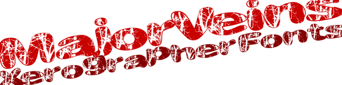 MajorVeins Font poster