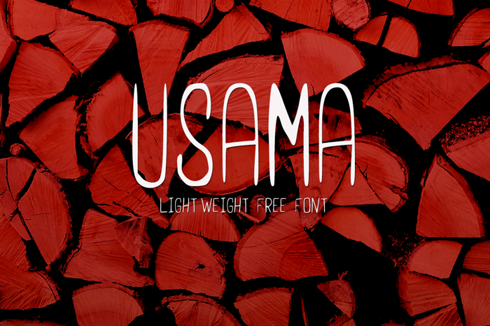 UsamaLight Font poster