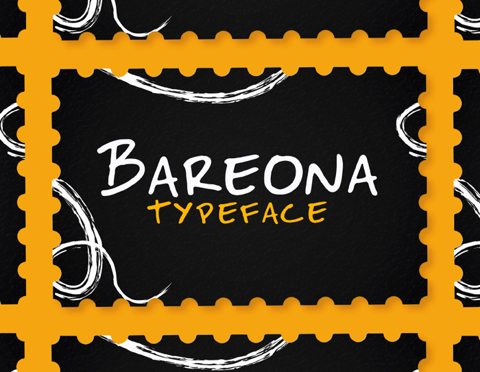 Bareona Font poster