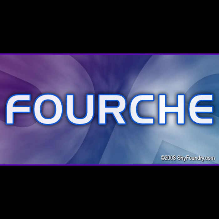 SF Fourche Font poster