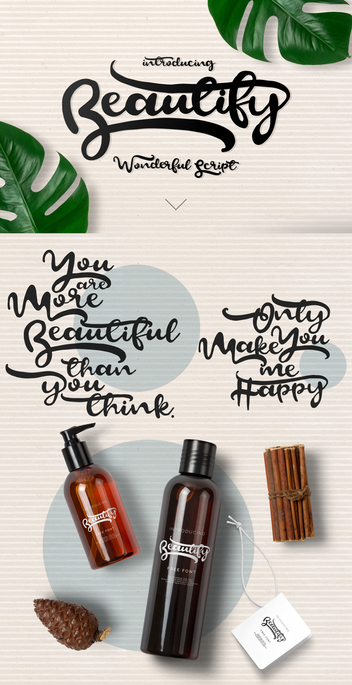 Beautify Script Font poster