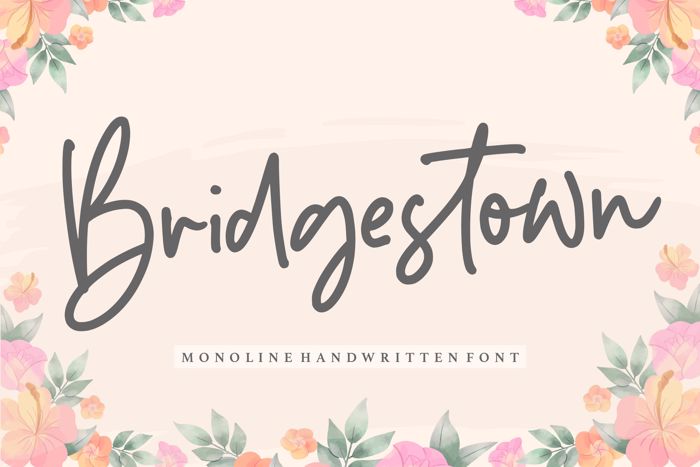 Bridgestown Font poster