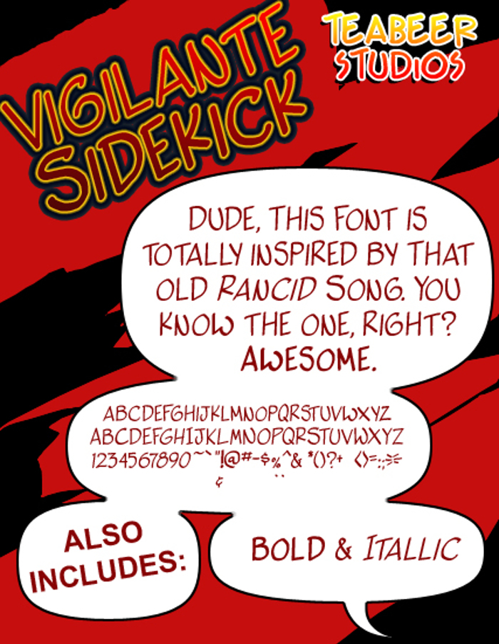 Vigilante Sidekick Font poster