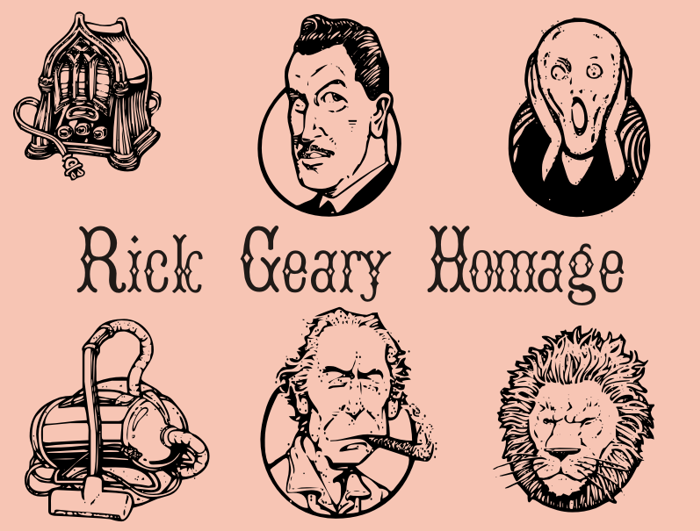 RickGearyHomage Font poster