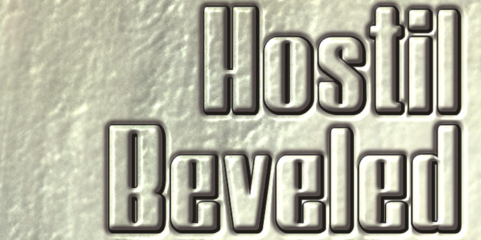 HostilBeveled Font poster
