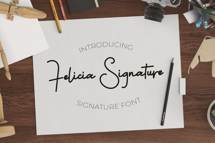 Felicia Signature Font poster