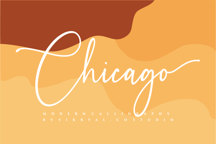Chicago Font poster