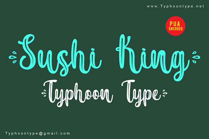 Sushi King - Font poster
