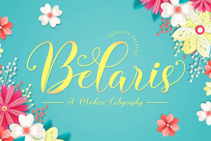 Belaris - Modern Calligraphy Font poster