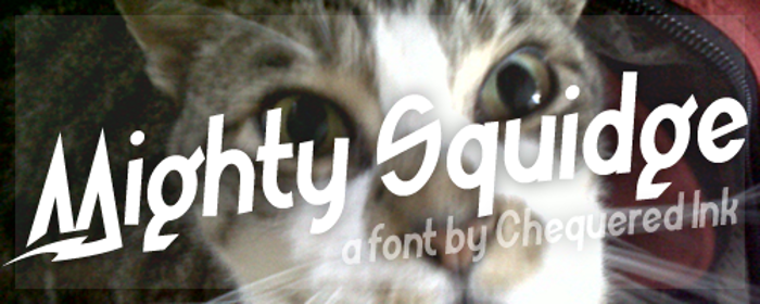 Mighty Squidge Font poster