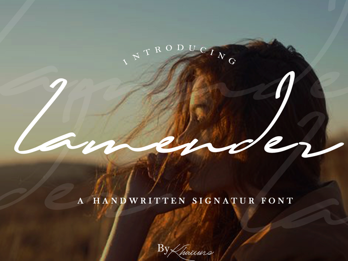 Lamender Font poster