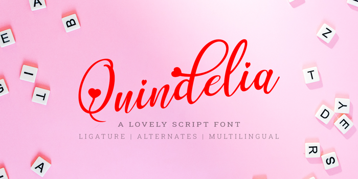 Quindelia Font poster