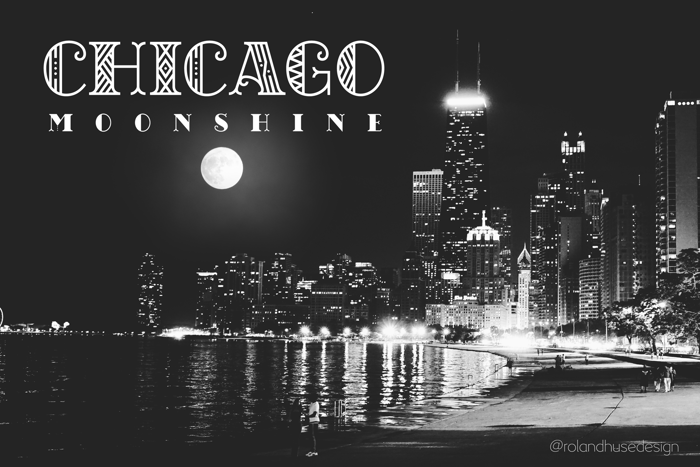 CHICAGO moonshine demo Font poster