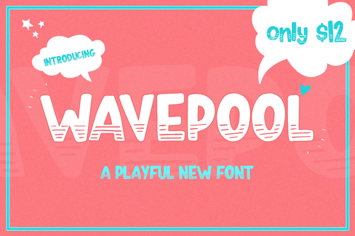 Wavepool Font poster