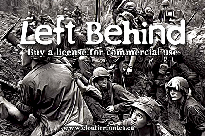 CF Left Behind Font poster