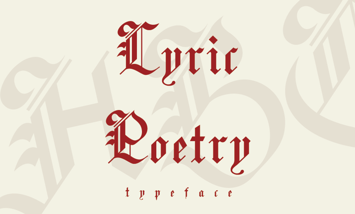 Lyric Poetry Font poster