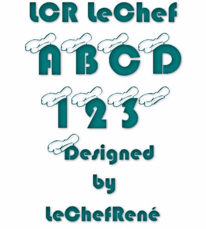 LCR LeChef Font poster