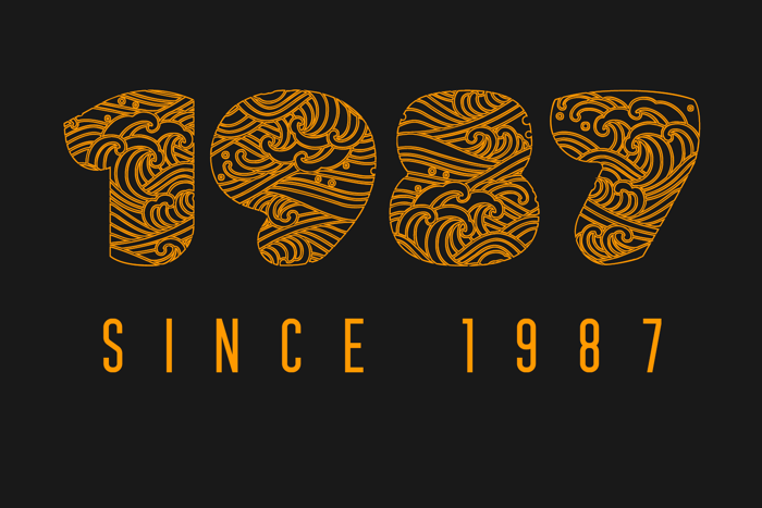 OCEAN WAVE Font poster